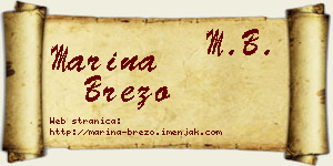 Marina Brezo vizit kartica